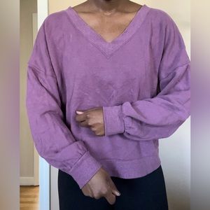 Madewell Hemp Cotton v-neck sweatshirt